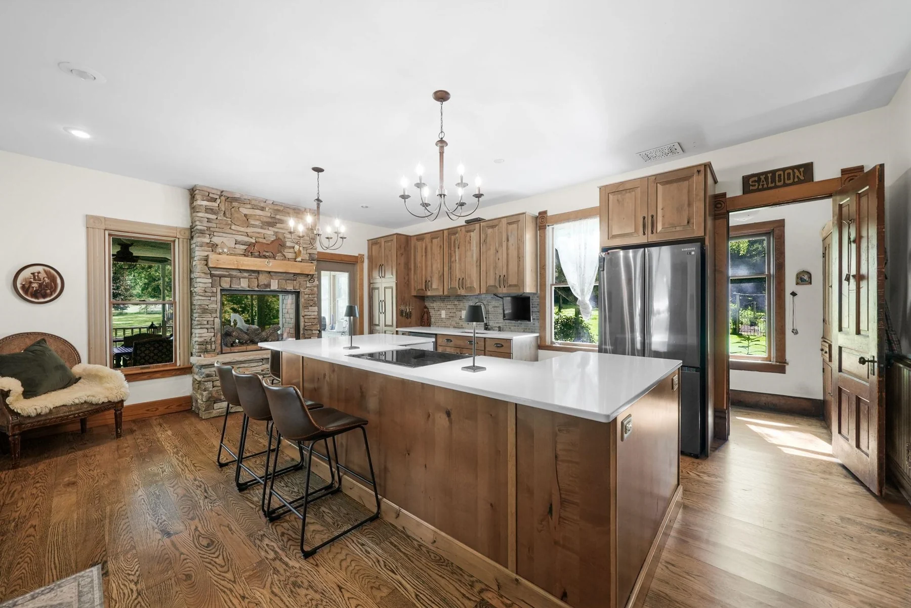 Farmhouse kitchen with island
